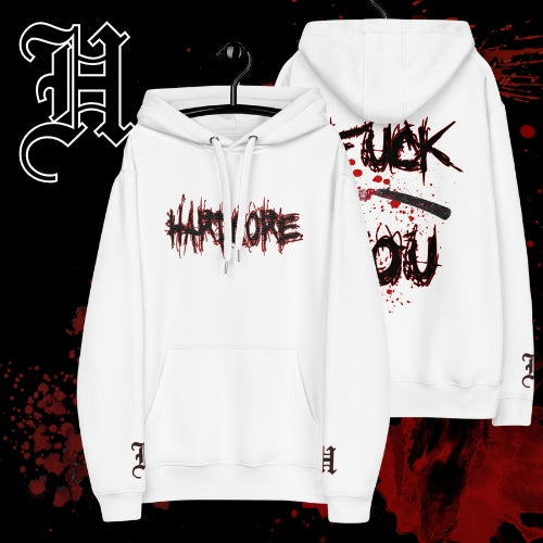 Hardcore clothing, white wicked hoodie 